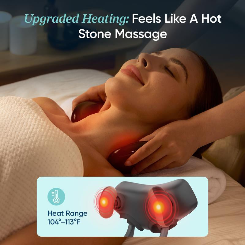 Etekcity Cadeo Cordless Shiatsu Neck and Shoulder Massager with Heat, Deep Tissue Kneading, Adjustable Modes, Portable Pain Relief & Relaxation Gift for Mom Dad Tiktokshopholidayhaul Deal Christmas Gift